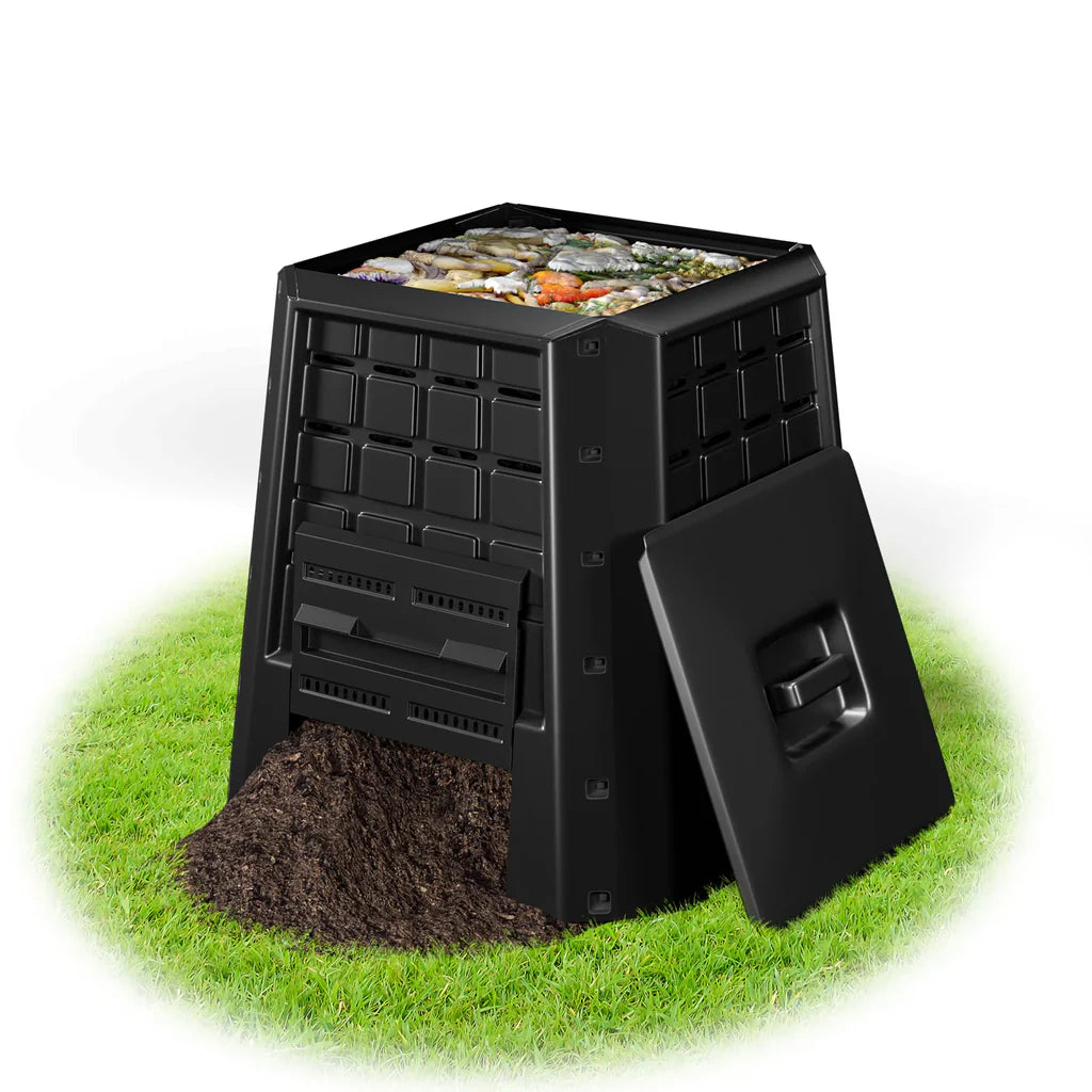 Composteur de Jardin GOFLAME 380L - Thermique, Aéré et Rapide en Polypropylène