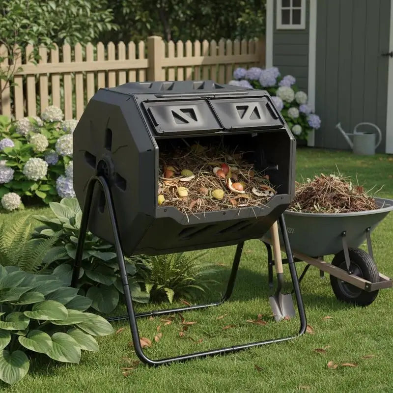 Composteur de Jardin Rotatif 160L Noir - Fabrication Française