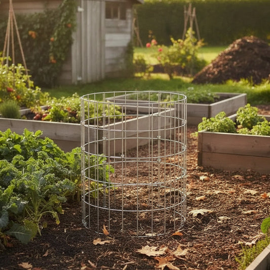 Composteur de Jardin Carré 50x50 cm en Acier Galvanisé - Idéal pour l'Extérieur