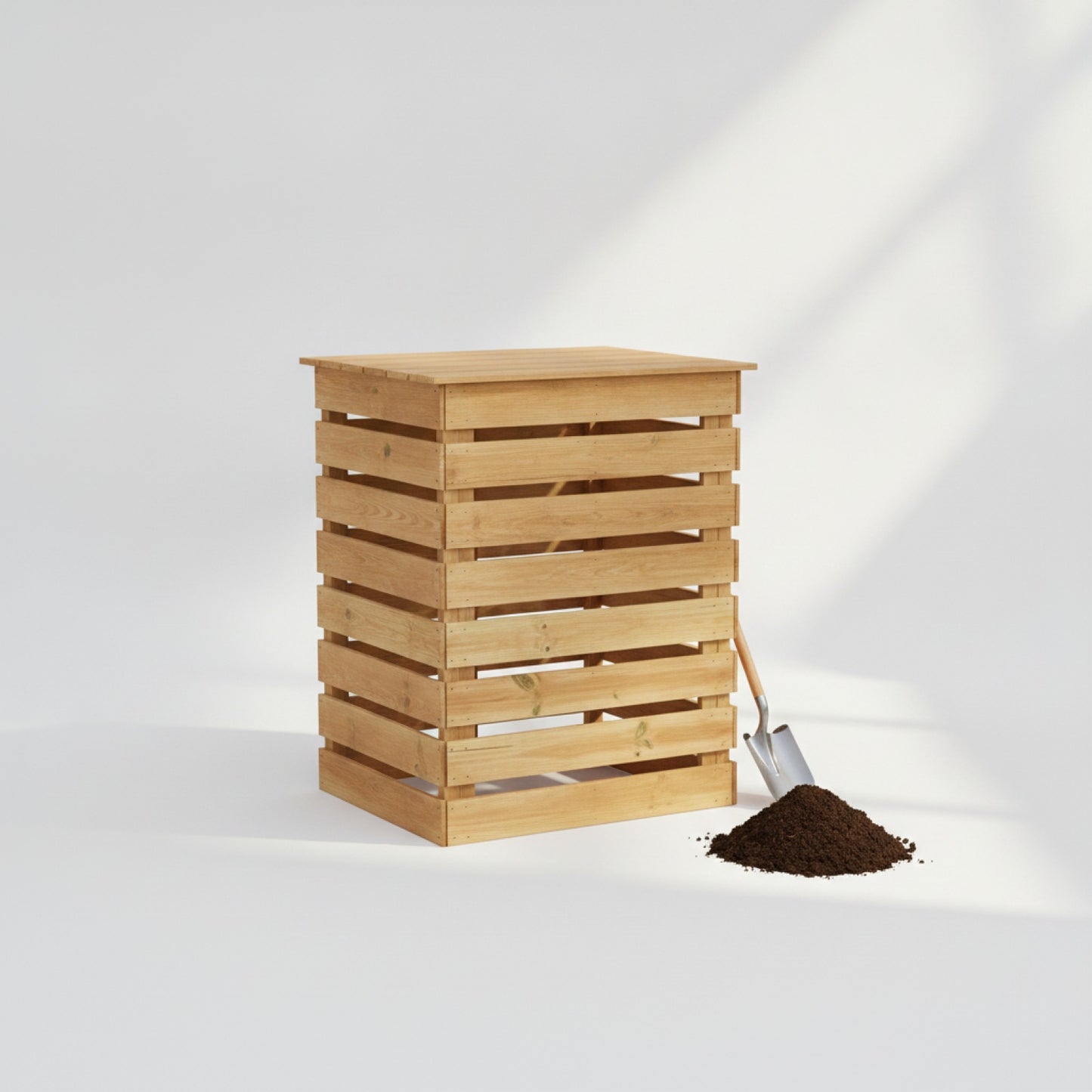 Composteur en Bois Imprégné 80x80x80 cm - Aération Optimale pour Jardin