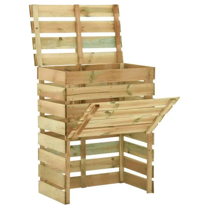 Composteur de jardin en bois de pin traité 80x50x100 cm