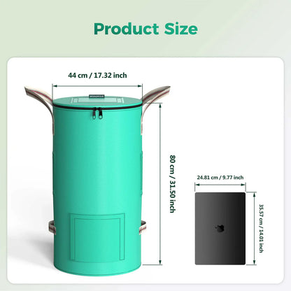 Sac de jardin réutilisable 32 Gallons - Sac de déchets verts pliable et respirant avec 4 poignées