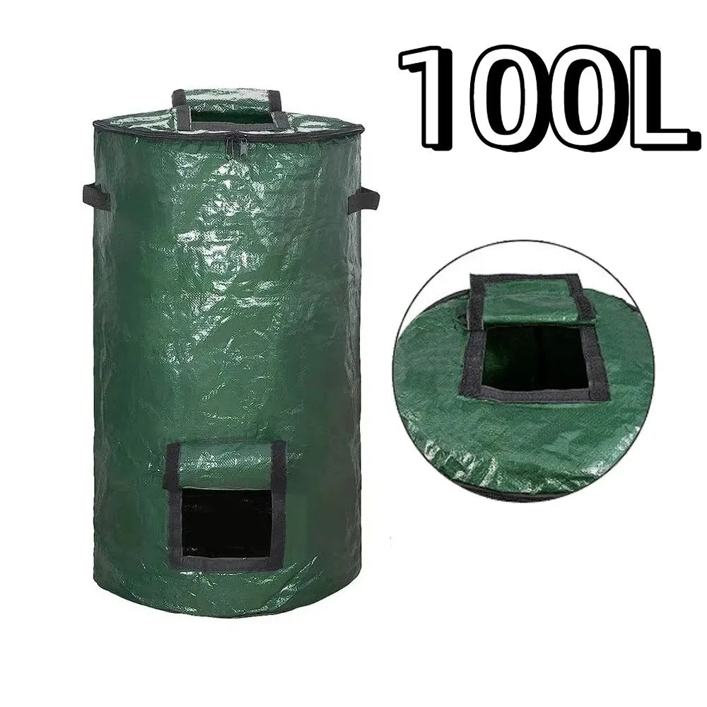 Sac Poubelle Compost Jardin Pliable et Réutilisable - Différentes Capacités