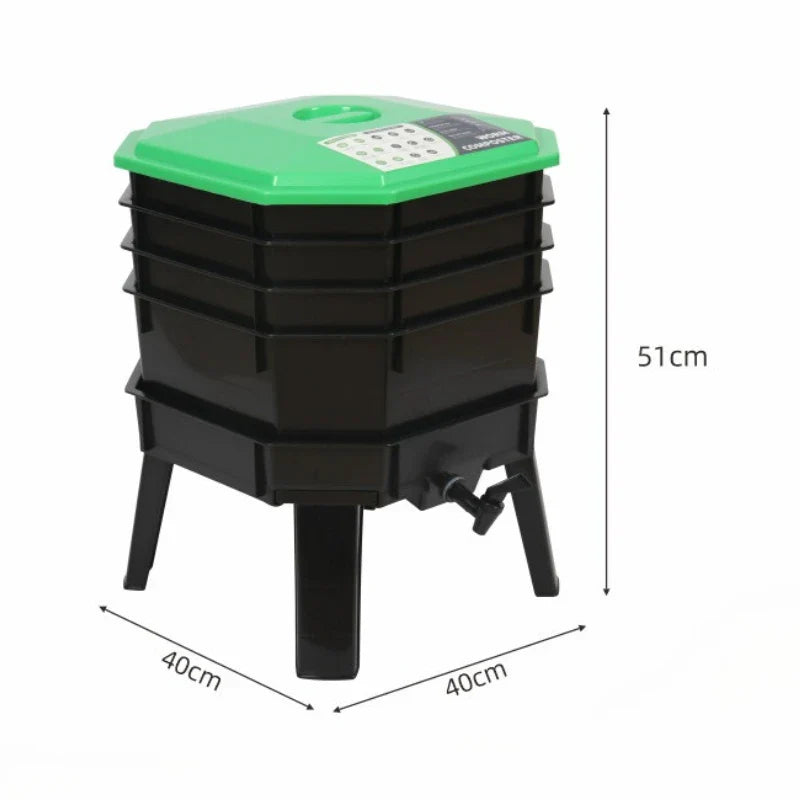 Composteur de Jardin en Plastique pour Déchets Alimentaires - Fermentation Organique