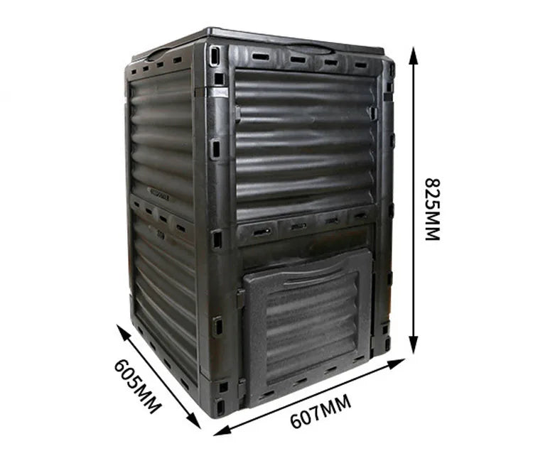Composteur de Jardin Extérieur 300L : Bac Écologique pour Déchets Organiques