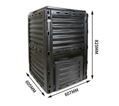 Composteur de Jardin Extérieur 300L : Bac Écologique pour Déchets Organiques
