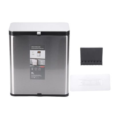 Poubelle de Cuisine en Acier Inoxydable 8L avec Couvercle - Design Suspendu et Anti-traces