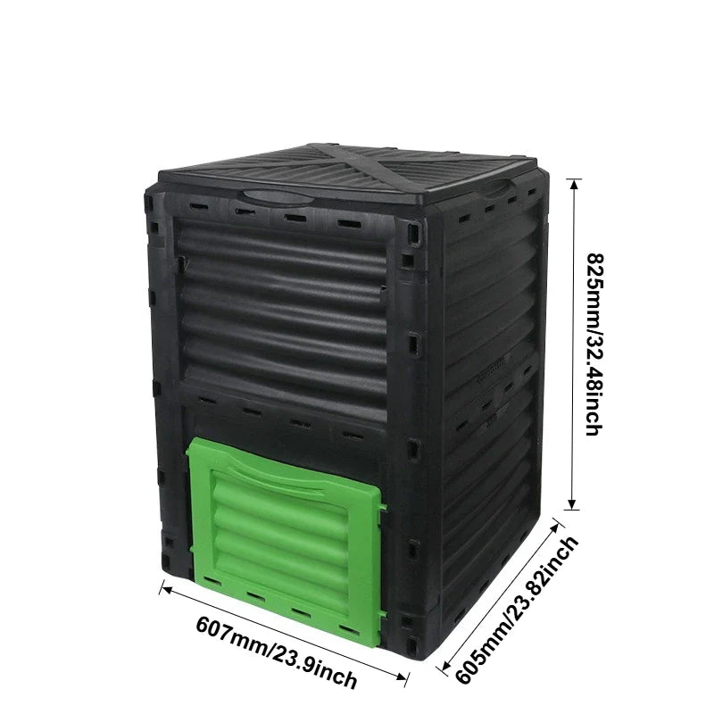 Composteur de Jardin Extérieur 300L : Bac Écologique pour Déchets Organiques