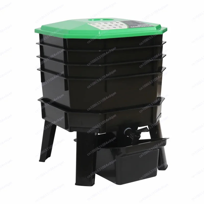 Composteur de jardin multicouche pour déchets alimentaires et lombricompostage