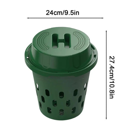 Composteur de Jardin en Plastique pour Déchets de Cuisine et Lombricompostage - Idéal Fraises & Légumes