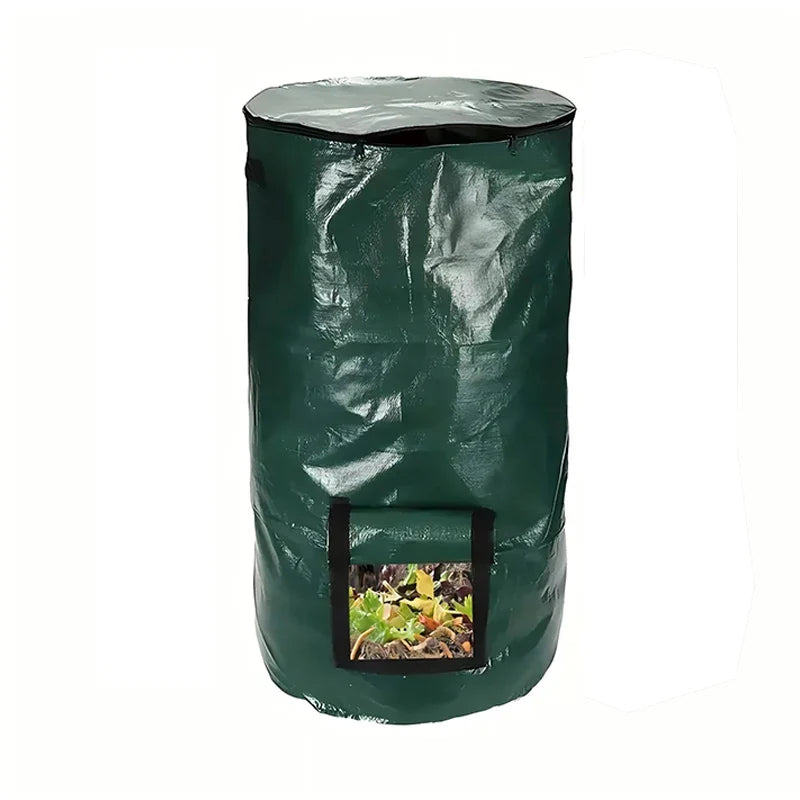 Sac de Compostage Vert Pliable pour Jardin - Collecte Déchets Organiques