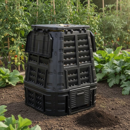 Composteur de Jardin en Bois Noir 740L - Fabrication Française