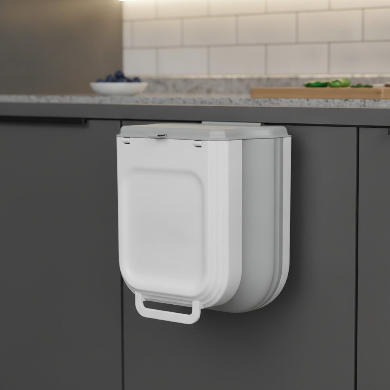 Poubelle de Cuisine Suspendue et Pliable - Gain de Place et Hygiène