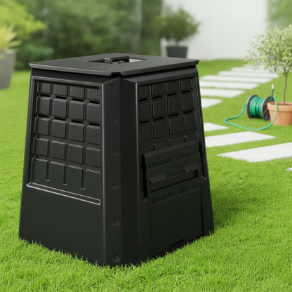 Composteur de Jardin GOFLAME 380L - Thermique, Aéré et Rapide en Polypropylène