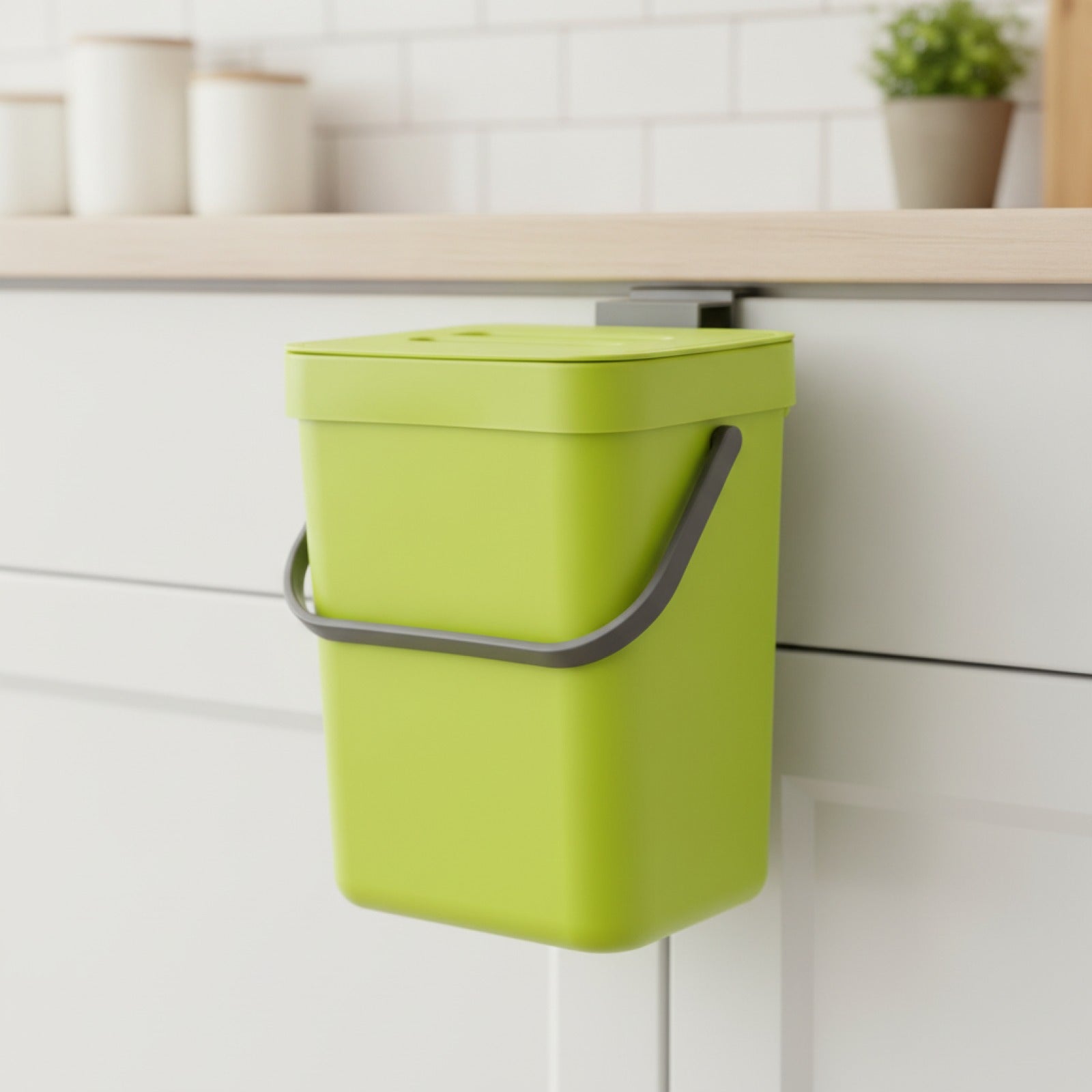 Poubelle de Cuisine Suspendue Écologique avec Couvercle - 3L ou 5L