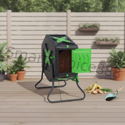 Composteur Rotatif 70L pour Jardin - Bac à Compostage Extérieur avec Rotation 360°