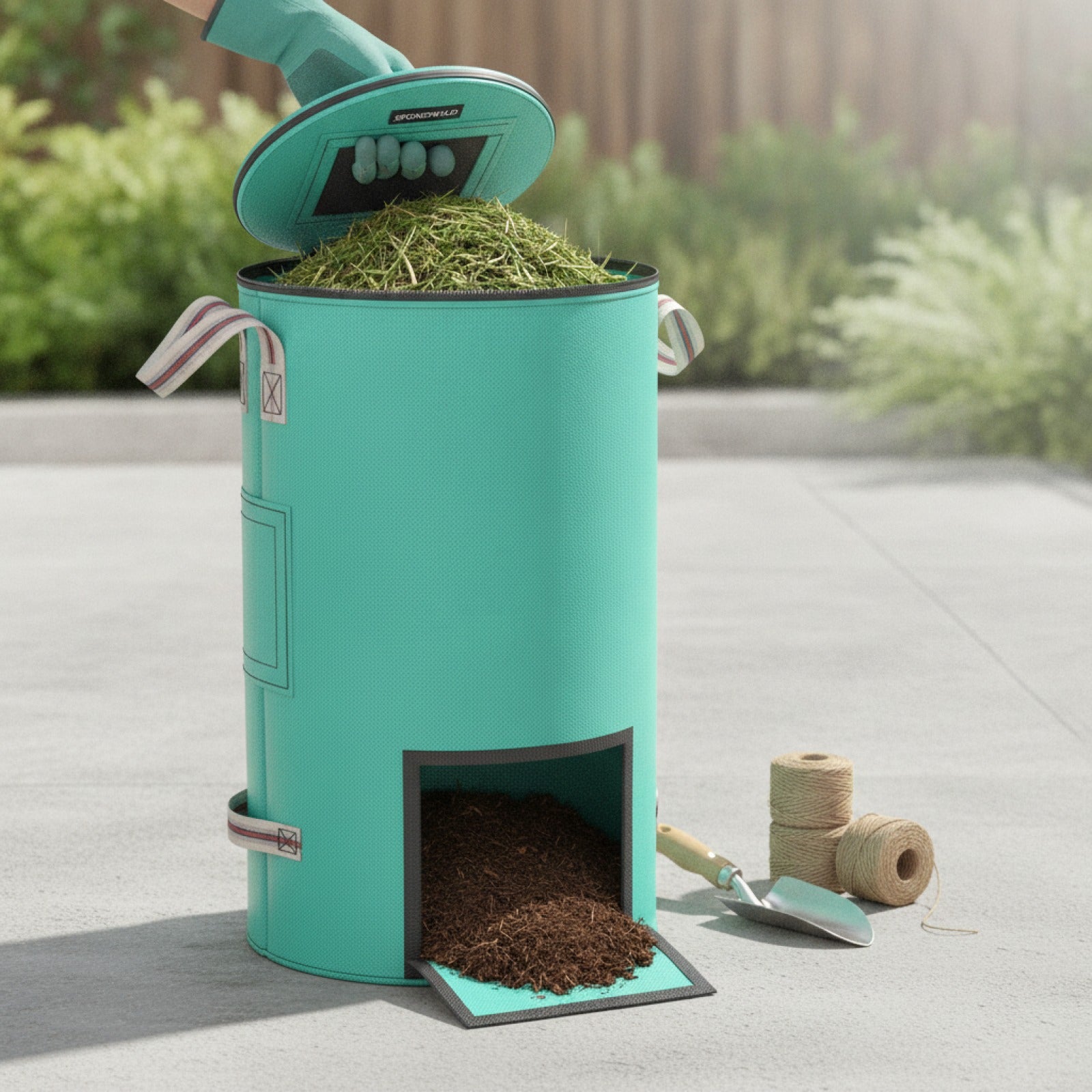 Sac de jardin réutilisable 32 Gallons - Sac de déchets verts pliable et respirant avec 4 poignées