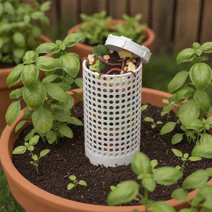 Composteur à vers PVC compact pour petits pots et jardin - Éco-responsable