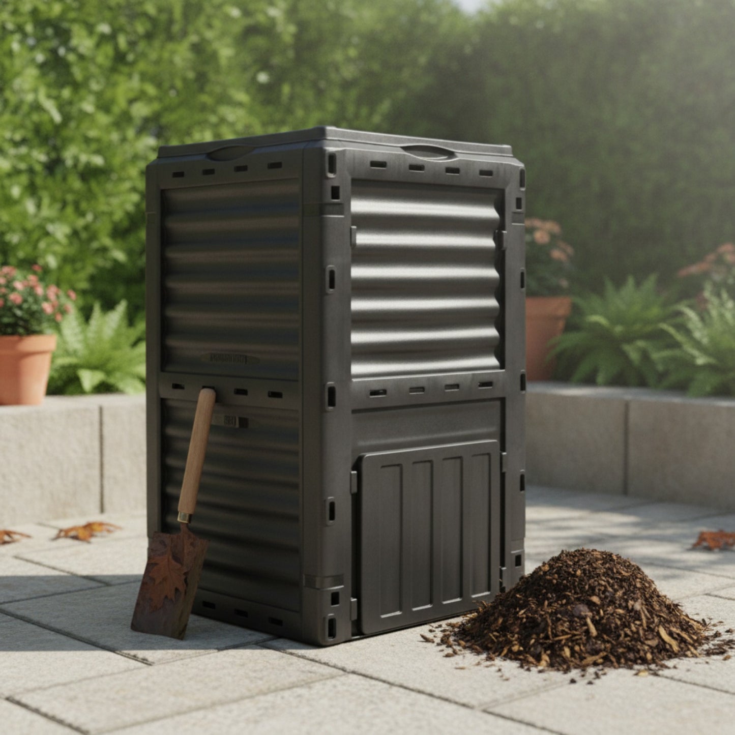 Composteur de Jardin Extérieur 300L : Bac Écologique pour Déchets Organiques