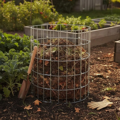 Composteur de Jardin Carré 50x50 cm en Acier Galvanisé - Idéal pour l'Extérieur