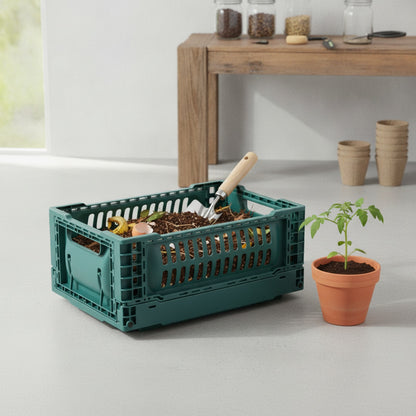 Composteur Pliable Vert pour Déchets Organiques - Solution Écologique pour Jardin et Cour