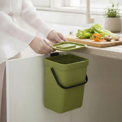 Poubelle Murale 2-en-1 Suspendue pour Cuisine et Bureau - Plastique Polyvalent
