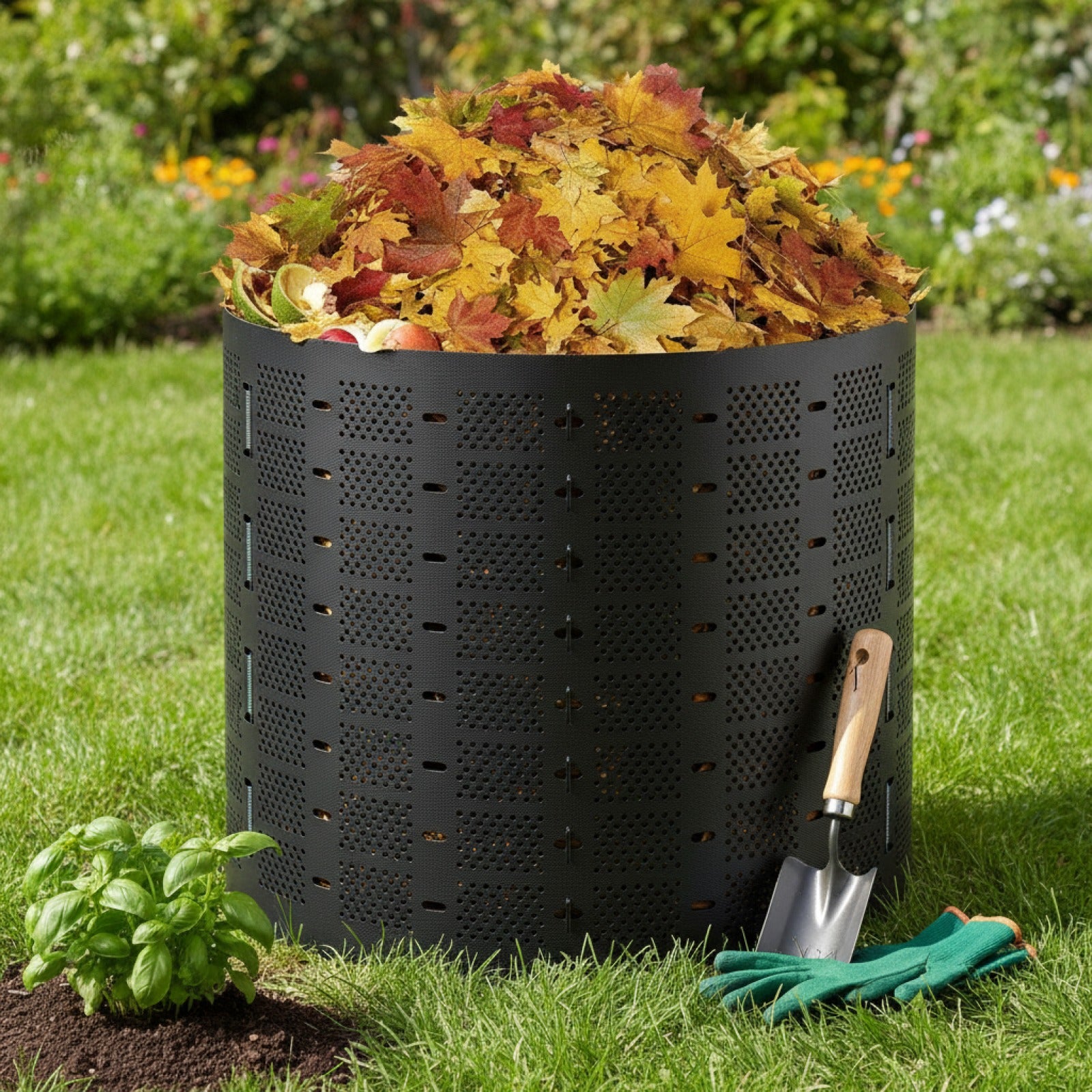 Composteur de Jardin 220 Gal / 1000L - Montage Rapide & Grande Capacité en HDPE
