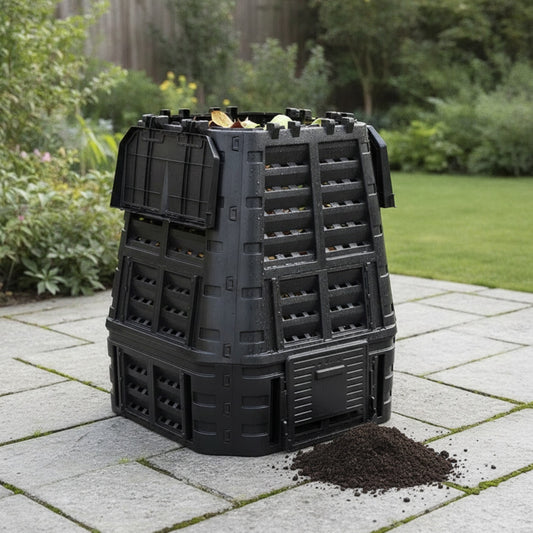 Composteur de Jardin en Bois Noir 740L - Fabrication Française