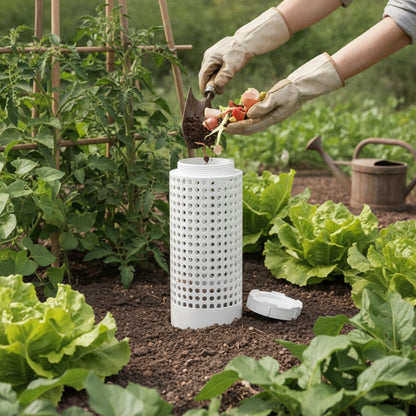 Composteur de Jardin Enterré en Plastique - Idéal Lombricompostage & Potager