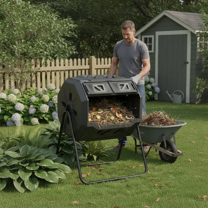 Composteur de Jardin Rotatif 160L Noir - Fabrication Française