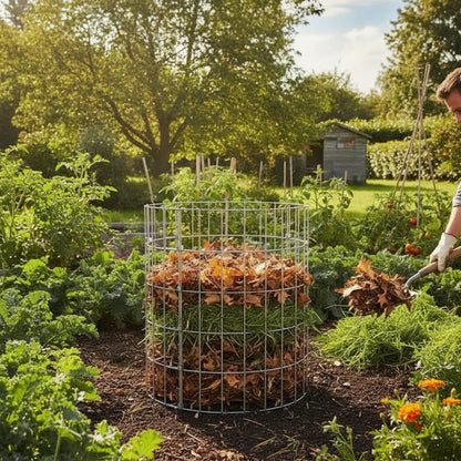 Composteur de Jardin Carré 50x50 cm en Acier Galvanisé - Idéal pour l'Extérieur