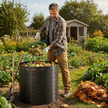 Composteur de Jardin 220 Gal / 1000L - Montage Rapide & Grande Capacité en HDPE