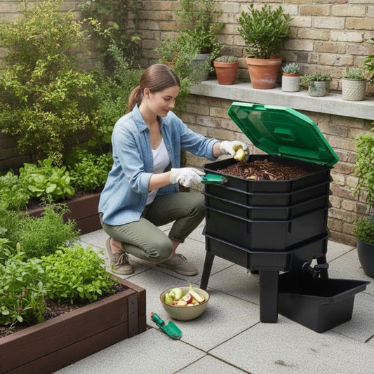 Composteur de Jardin en Plastique pour Déchets Alimentaires - Fermentation Organique
