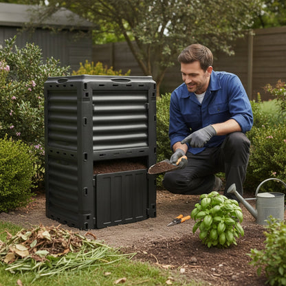 Composteur de Jardin Extérieur 300L : Bac Écologique pour Déchets Organiques