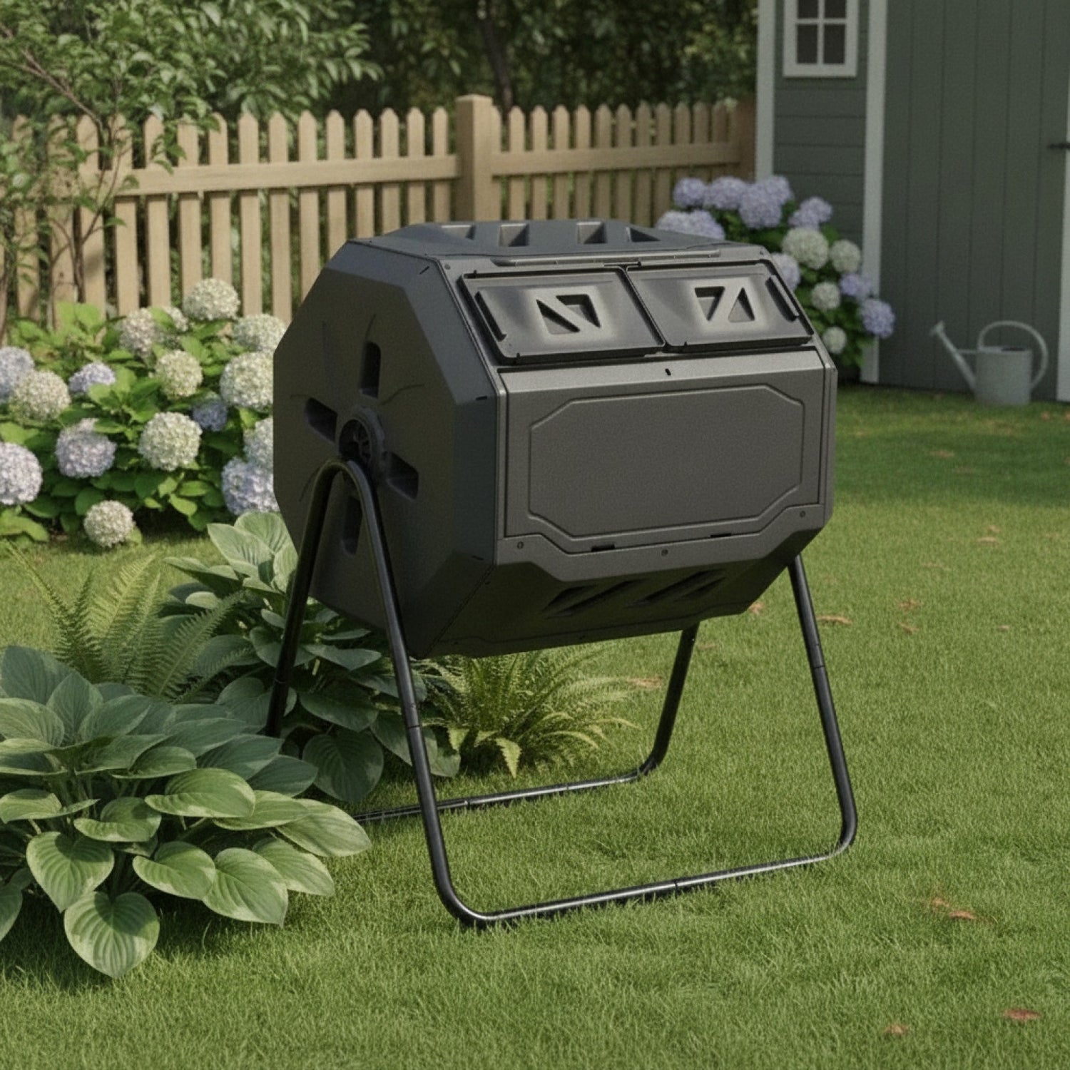 Composteur de Jardin Rotatif 160L Noir - Fabrication Française