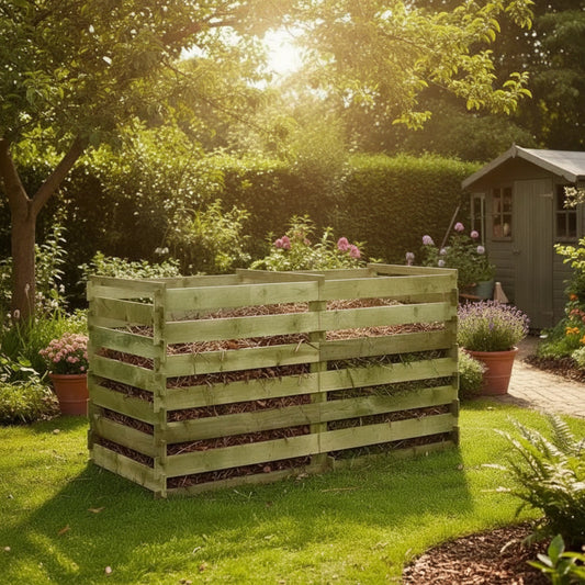 Composteur en Bois de Pin Imprégné 180x90x90 cm - Idéal pour le Jardin