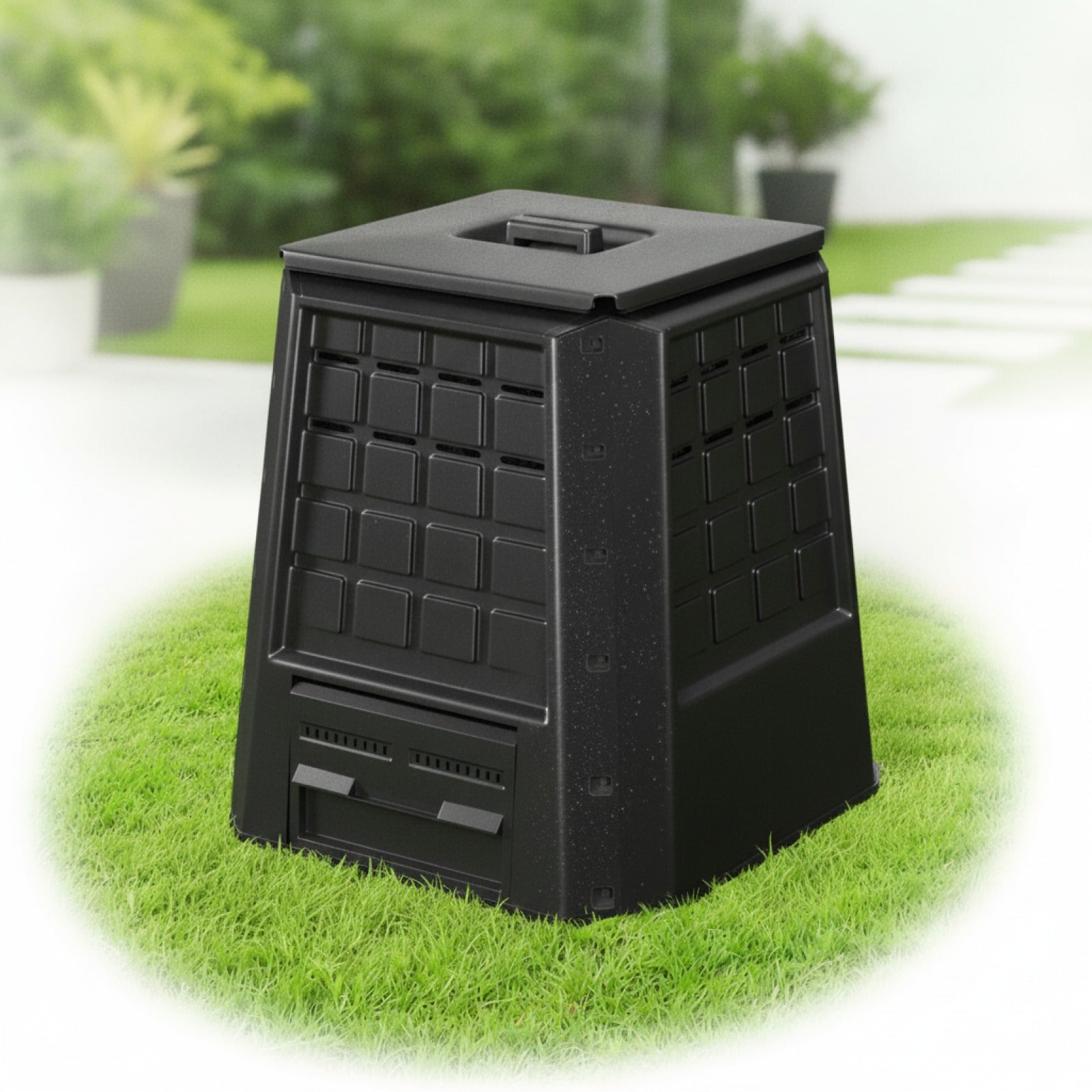 Composteur de Jardin GOFLAME 380L - Thermique, Aéré et Rapide en Polypropylène