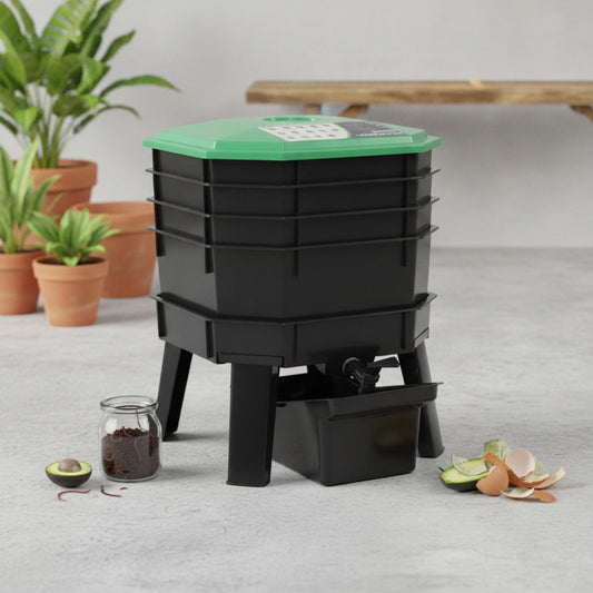 Composteur de jardin multicouche pour déchets alimentaires et lombricompostage