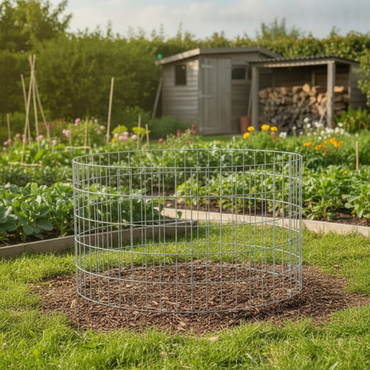 Composteur de Jardin en Acier Galvanisé 100x50 cm - Résistant et Aéré