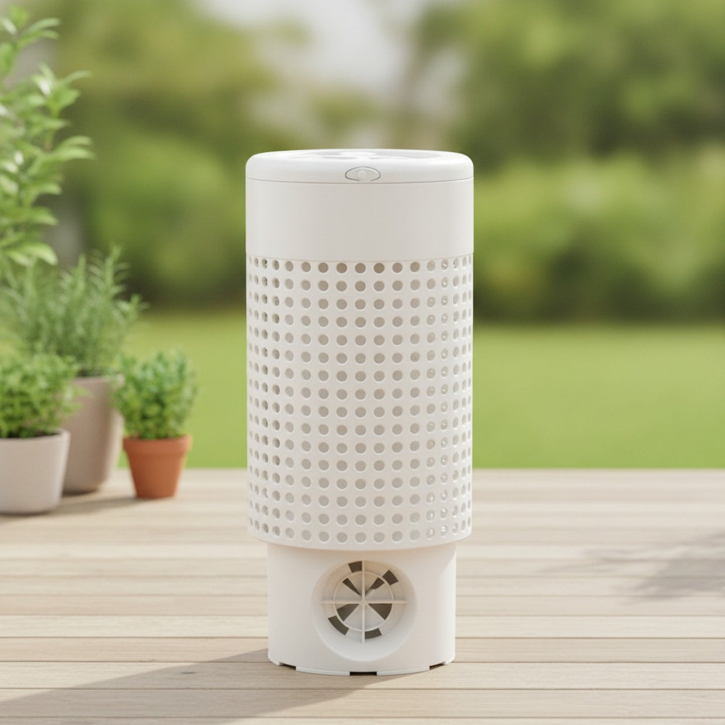 Composteur de jardin blanc en plastique avec couvercle - Idéal pour lombricompostage
