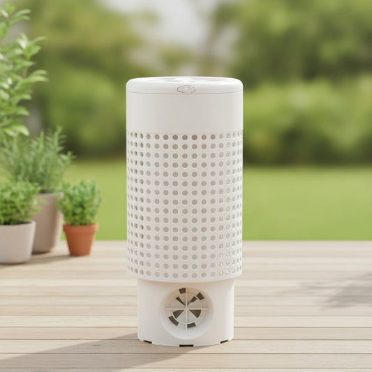Composteur de jardin blanc en plastique avec couvercle - Idéal pour lombricompostage