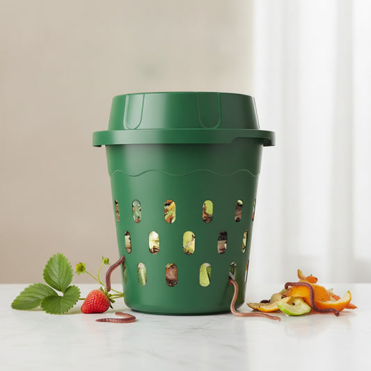 Composteur de Jardin en Plastique pour Déchets de Cuisine et Lombricompostage - Idéal Fraises & Légumes