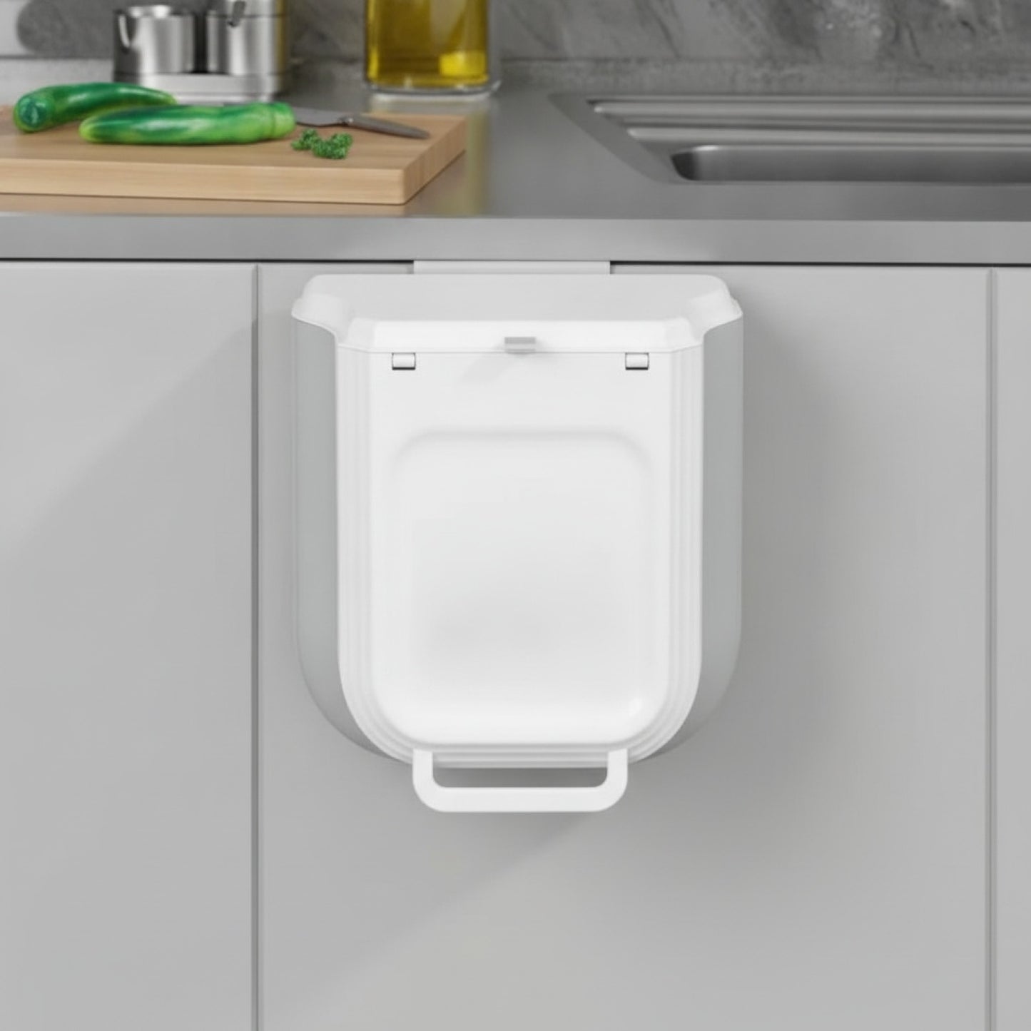 Poubelle de Cuisine Suspendue et Pliable - Gain de Place et Hygiène