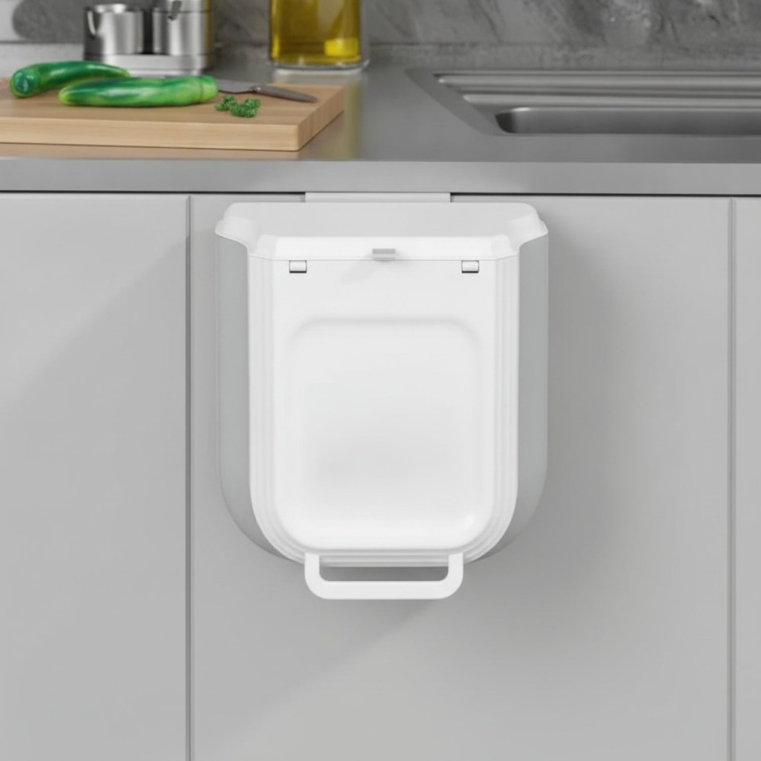 Poubelle de Cuisine Suspendue et Pliable - Gain de Place et Hygiène