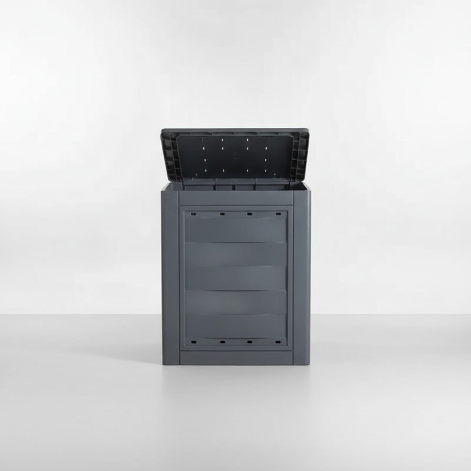 Composteur de Jardin Gris 780L - Lot de 3 Bacs en Bois Résistant aux Intempéries