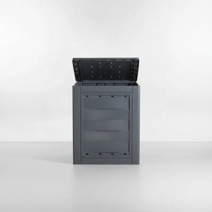 Composteur de Jardin Gris 780L - Lot de 3 Bacs en Bois Résistant aux Intempéries