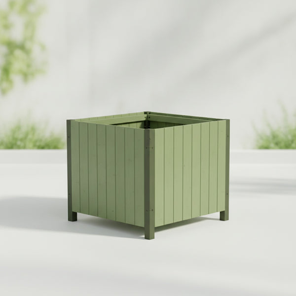 Composteur de Jardin Carré en Bois - Capacité 80 Gallons - Vert Armée